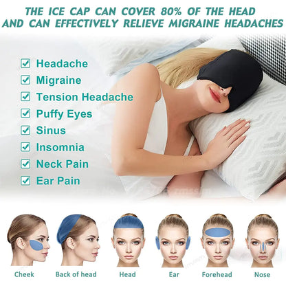 Migraine Relief Hot/Cold Therapy Hat and Eye Mask